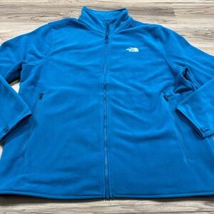 The North Face TKA Glacier 100 Fleece Full Zip Jacket Teal Mens 2XL NWOT